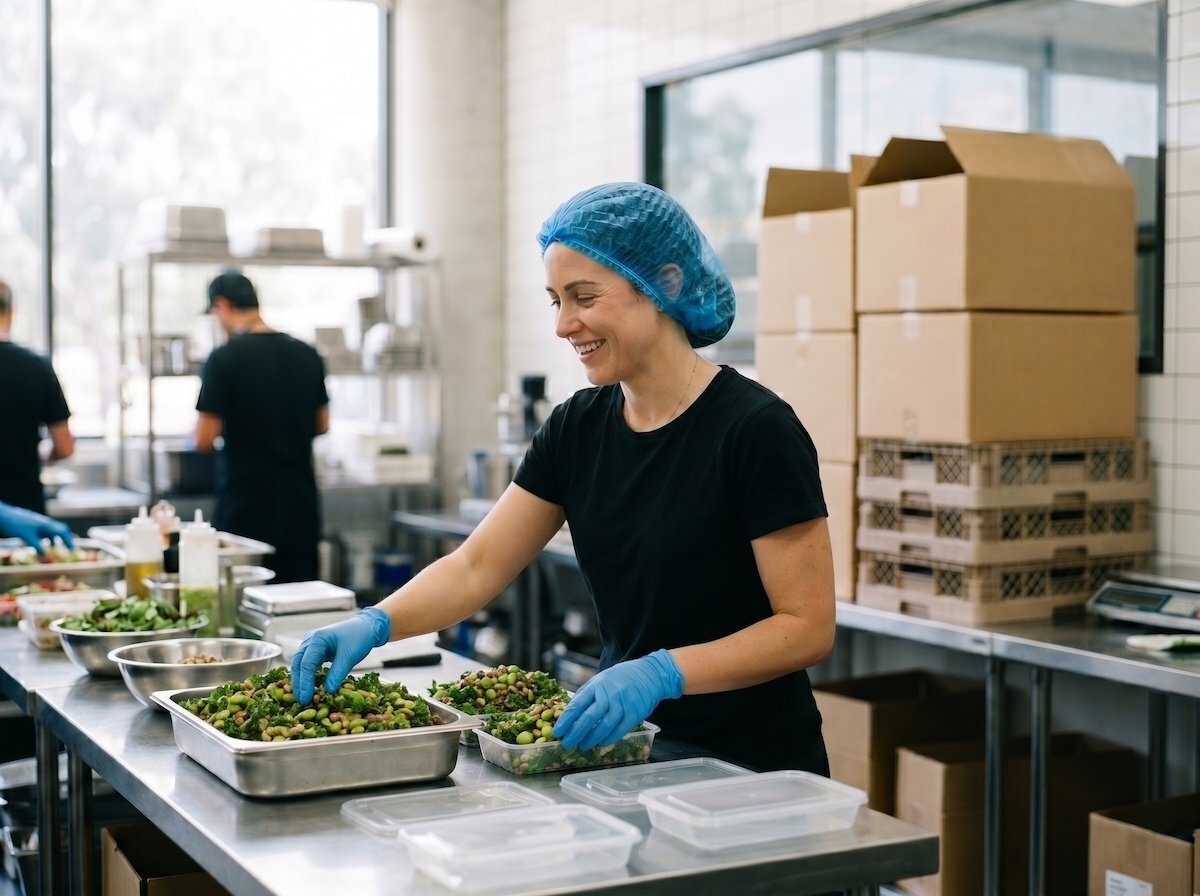 Salad Servers production — meals being packed fresh in our Chatswood facility