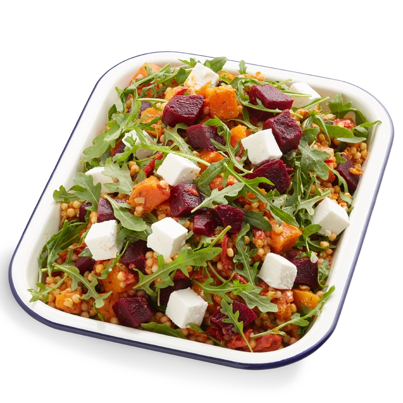 Salad Servers Chermoula Couscous w Beetroot, Feta & Rocket