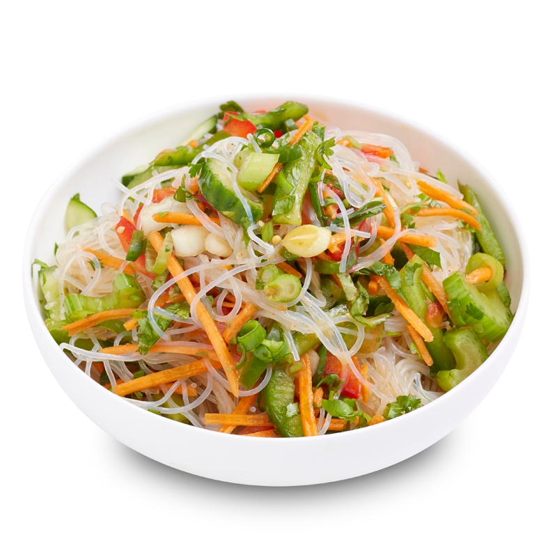 Salad Servers Glass Noodles w Asian Veg