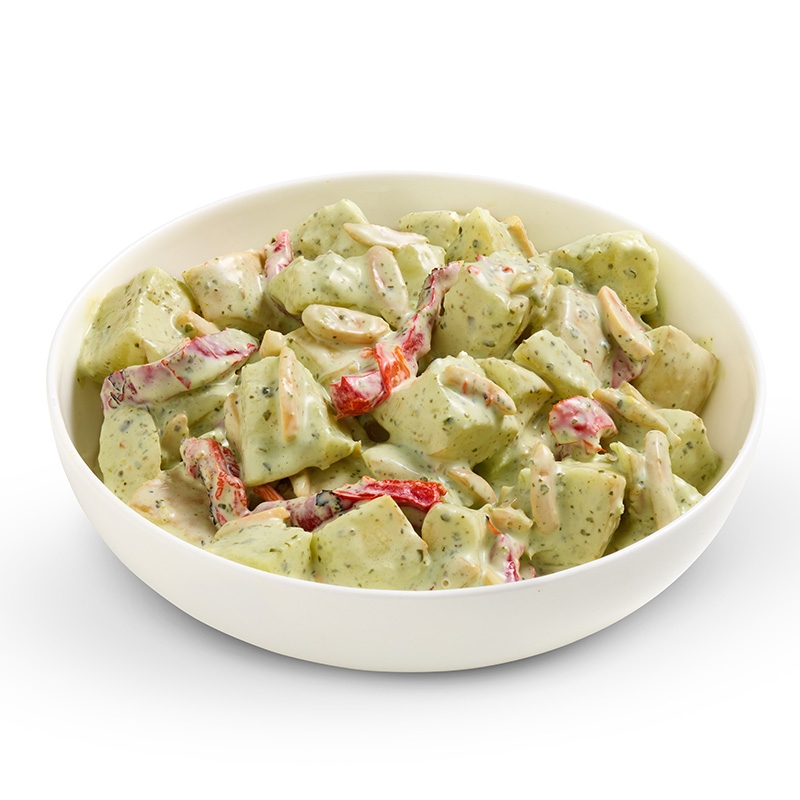 Salad Servers Potato w Basil Mayonnaise & Almonds
