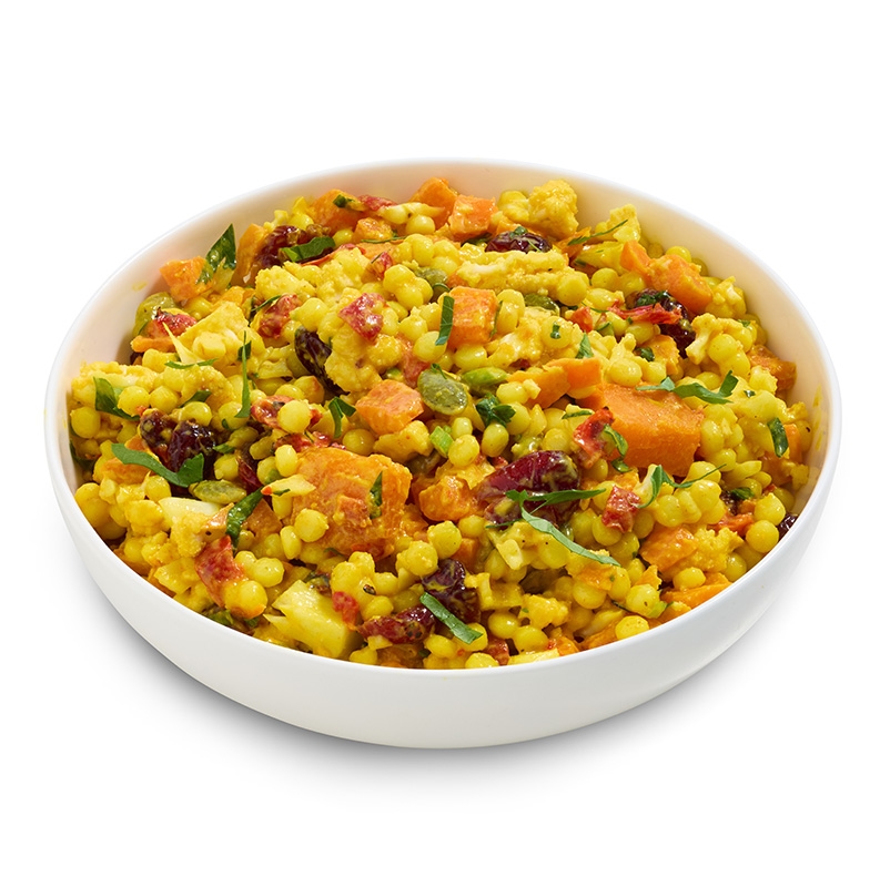 Salad Servers Turmeric Couscous w Cauli & Cranberry